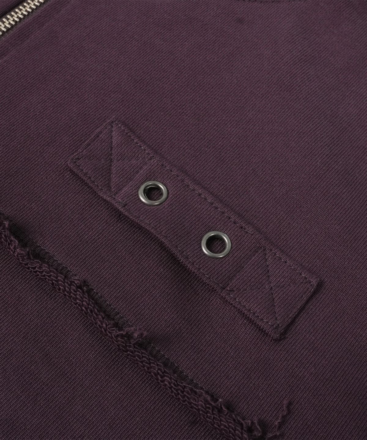 도프셉(DOFFSEPT) Eyelet Vintage Hoodie Zip-Up in Purple