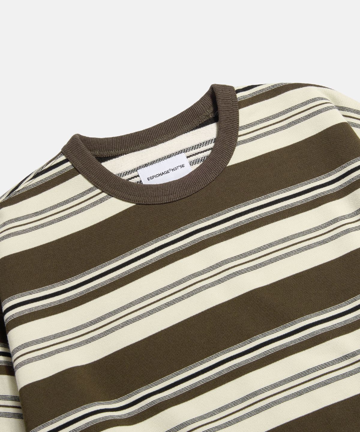 에스피오나지(ESPIONAGE) Lightweight Border Sweatshirt Brown