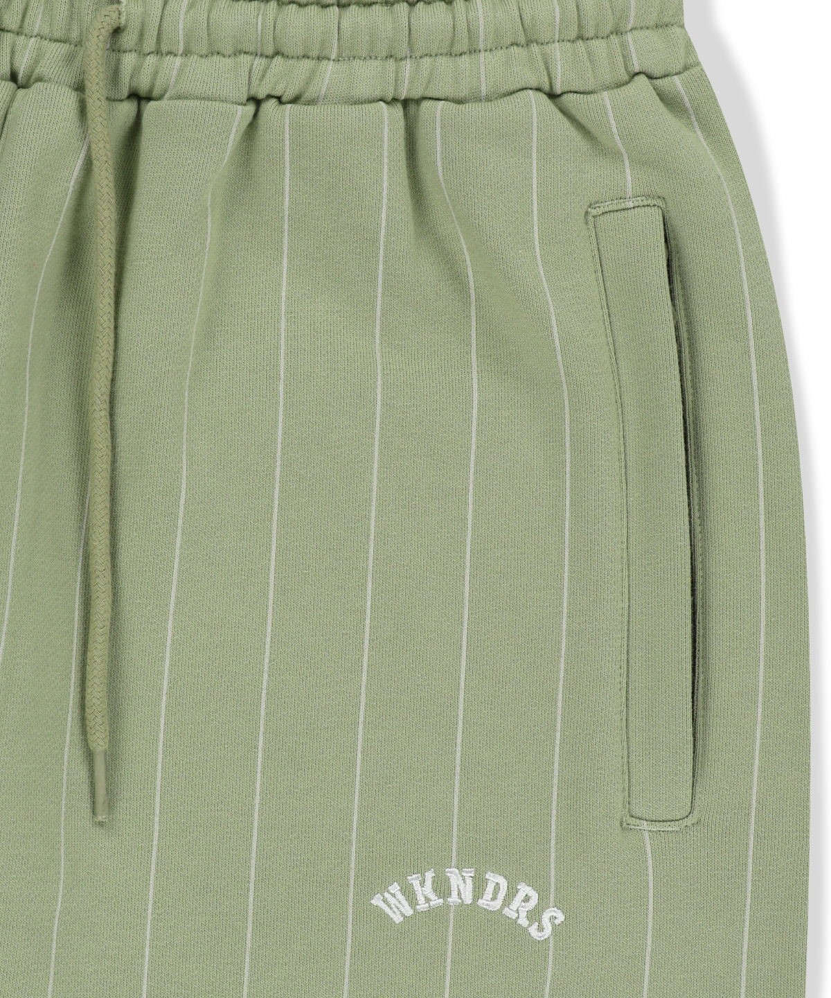위캔더스(WKNDRS) STRIPED SWEAT PANTS (OLIVE)