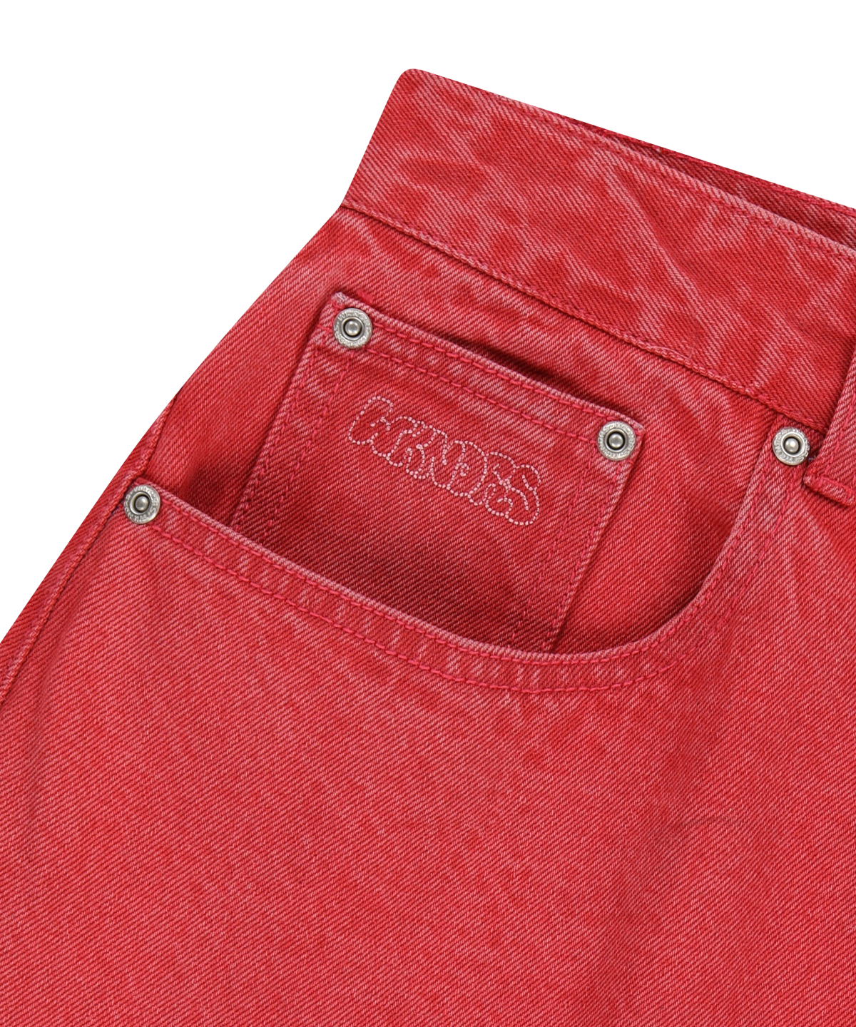 위캔더스(WKNDRS) GRAFFITI BAGGY DENIM PANTS (PINK)