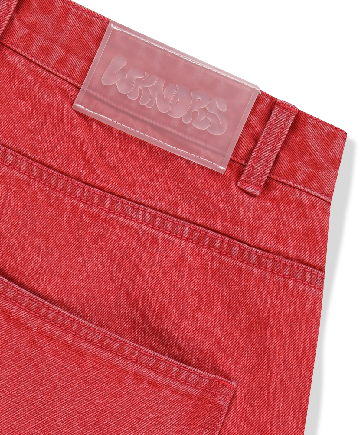 위캔더스(WKNDRS) GRAFFITI BAGGY DENIM PANTS (PINK)