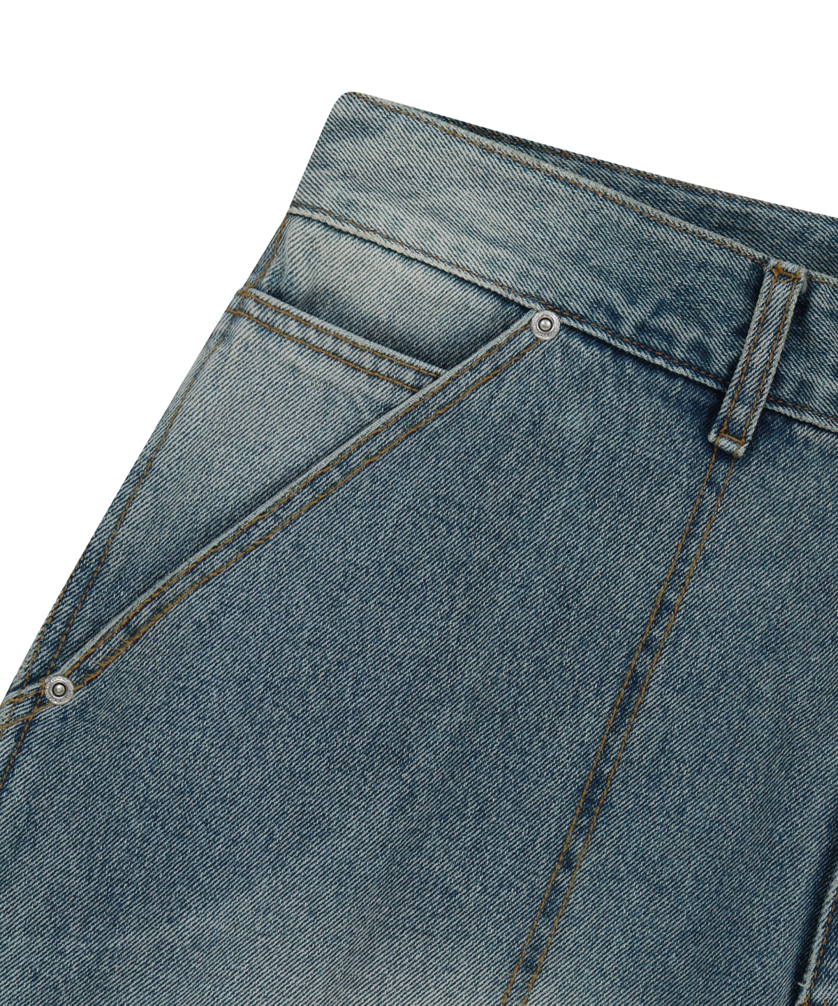 위캔더스(WKNDRS) WIDE LOW CARPENTER PANTS (DENIM)