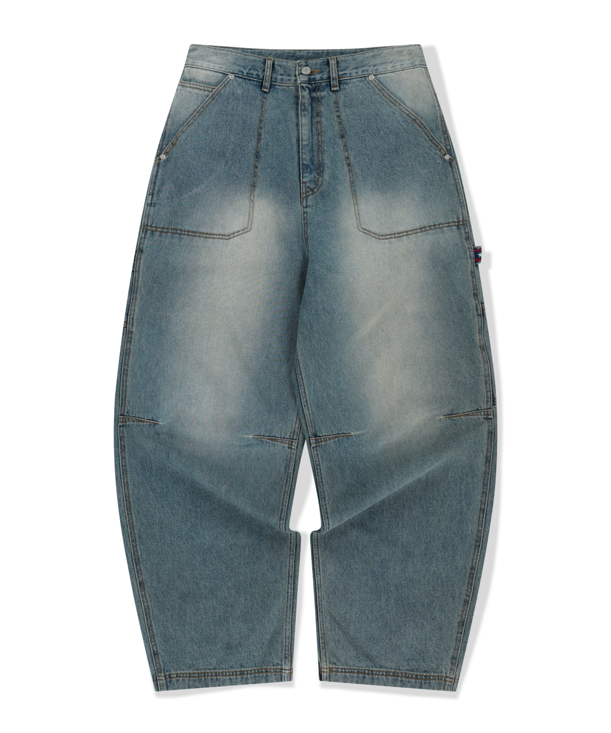 위캔더스(WKNDRS) WIDE LOW CARPENTER PANTS (DENIM)