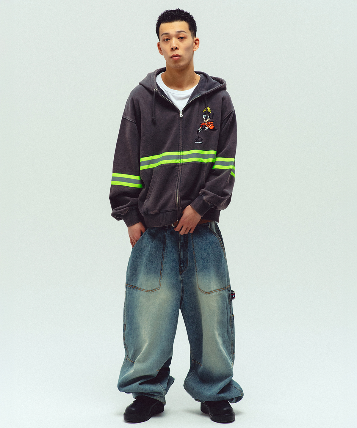 위캔더스(WKNDRS) WIDE LOW CARPENTER PANTS (DENIM)