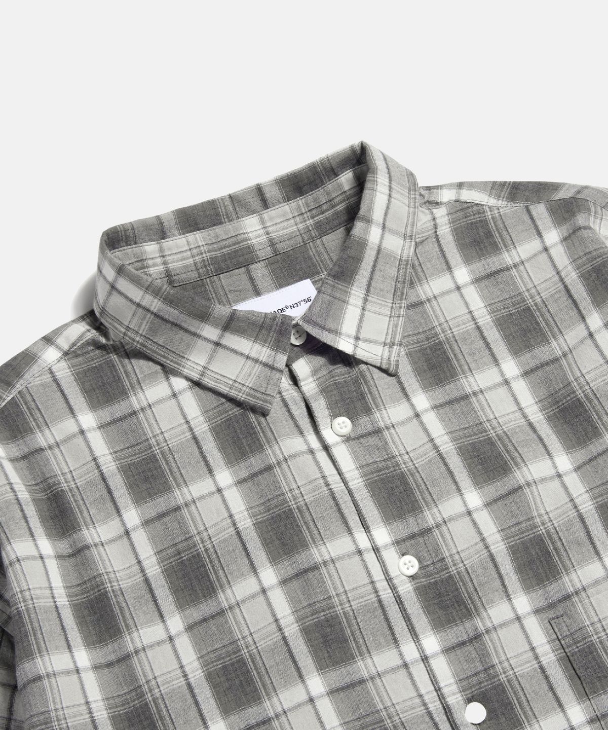 에스피오나지(ESPIONAGE) Vintage Plaid Comfy Shirt Grey