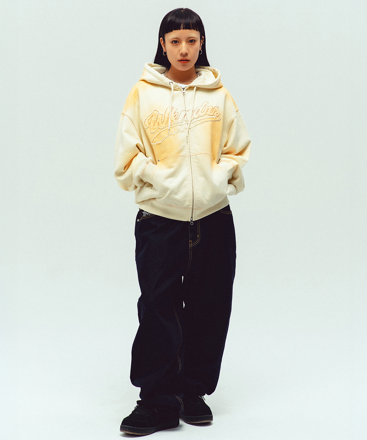위캔더스(WKNDRS) FROG WIDE DENIM PANTS (D.BLUE)