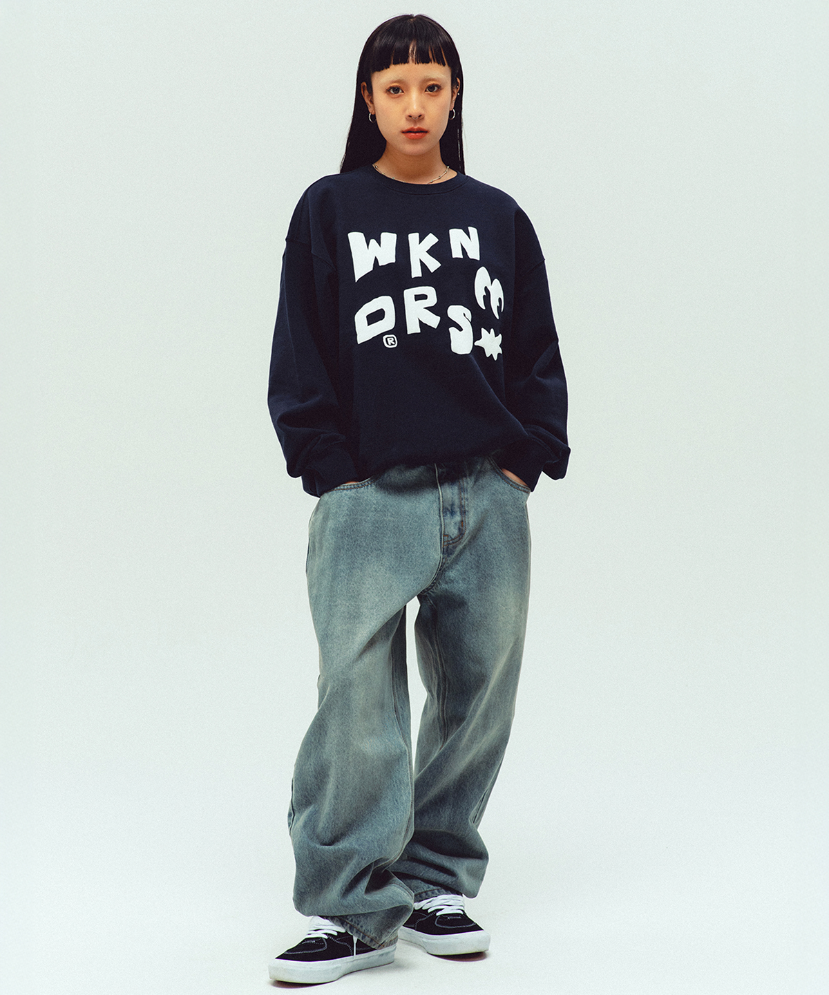 위캔더스(WKNDRS) FACE DENIM PANTS (L.DENIM)