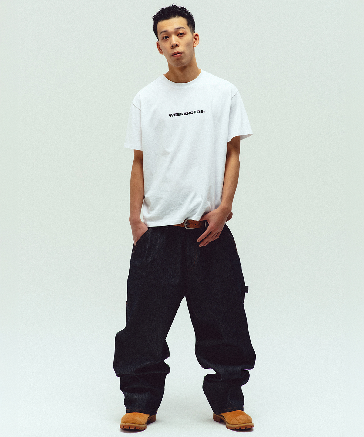 위캔더스(WKNDRS) DRAGGY WORK PANTS (D.BLUE)