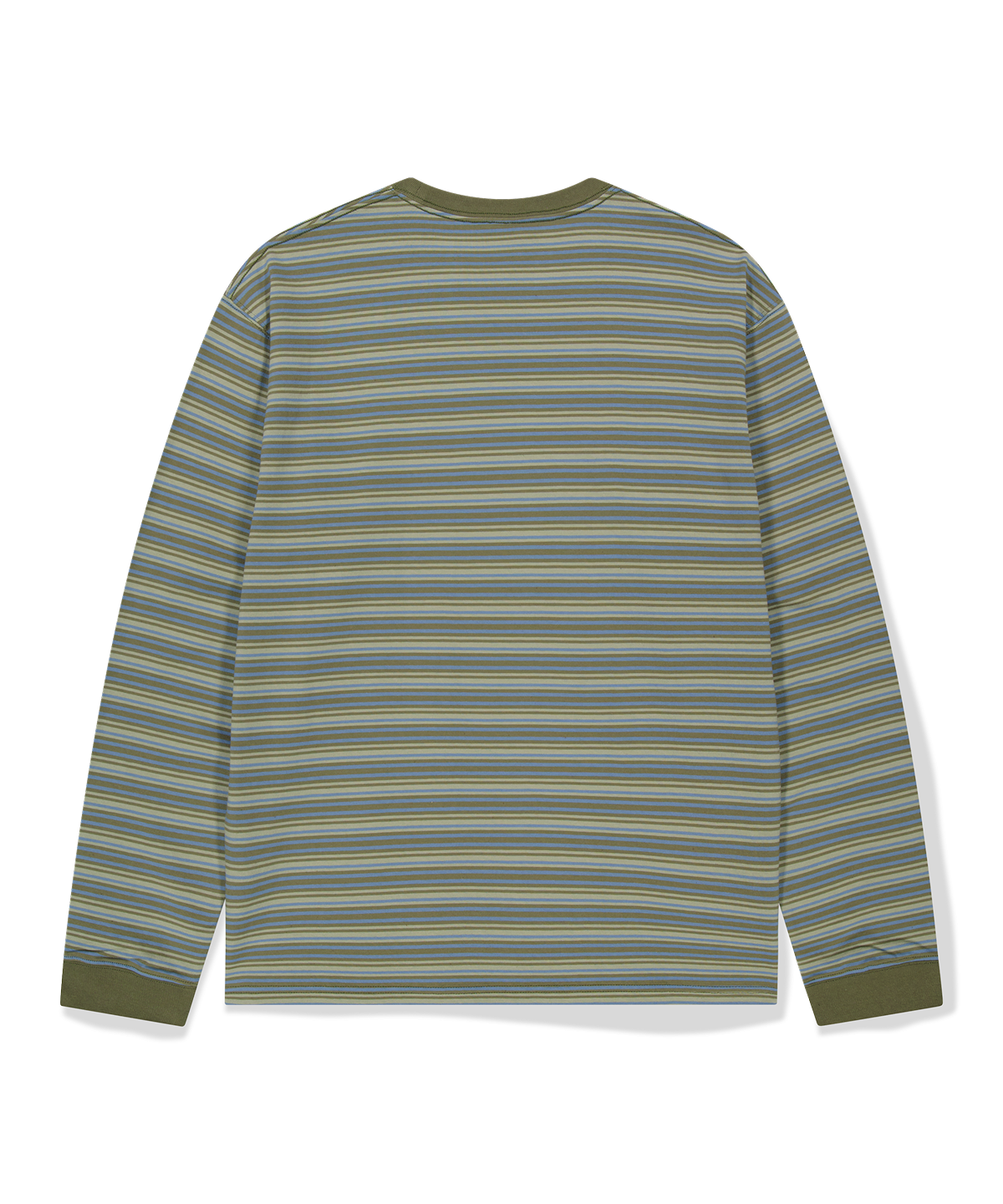 위캔더스(WKNDRS) MULTI-STRIPED LS T-SHIRT (L.KHAKI)
