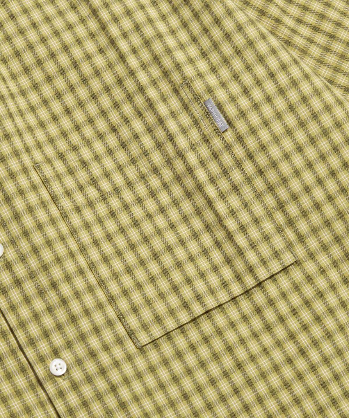 에스피오나지(ESPIONAGE) Grandpa Check Comfy Shirt Mustard