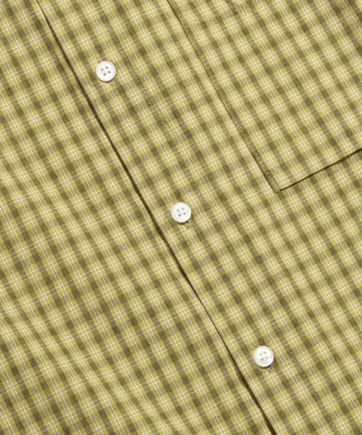 에스피오나지(ESPIONAGE) Grandpa Check Comfy Shirt Mustard