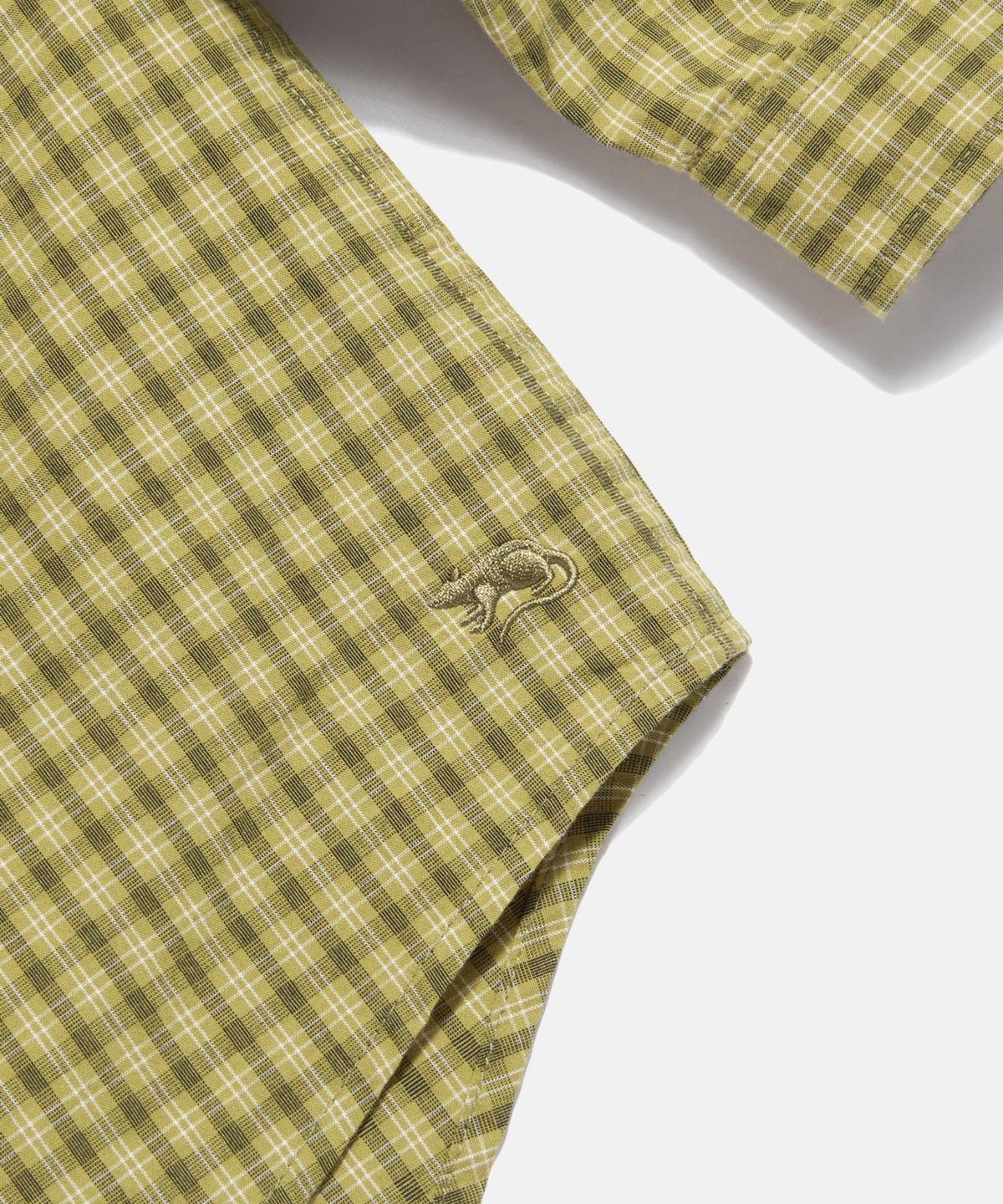 에스피오나지(ESPIONAGE) Grandpa Check Comfy Shirt Mustard