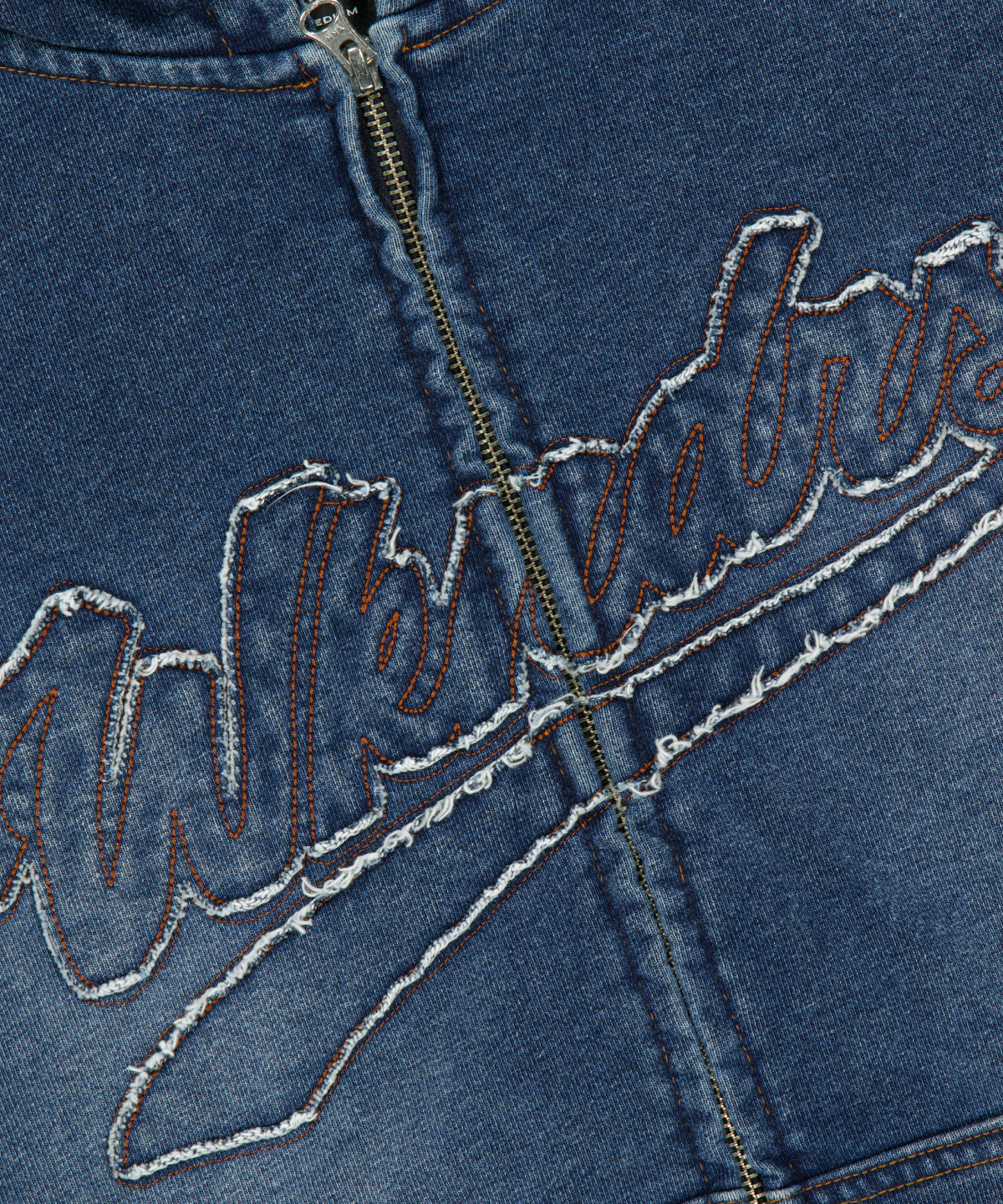 위캔더스(WKNDRS) BRUSHED ZIP-UP HOODIE (DENIM)