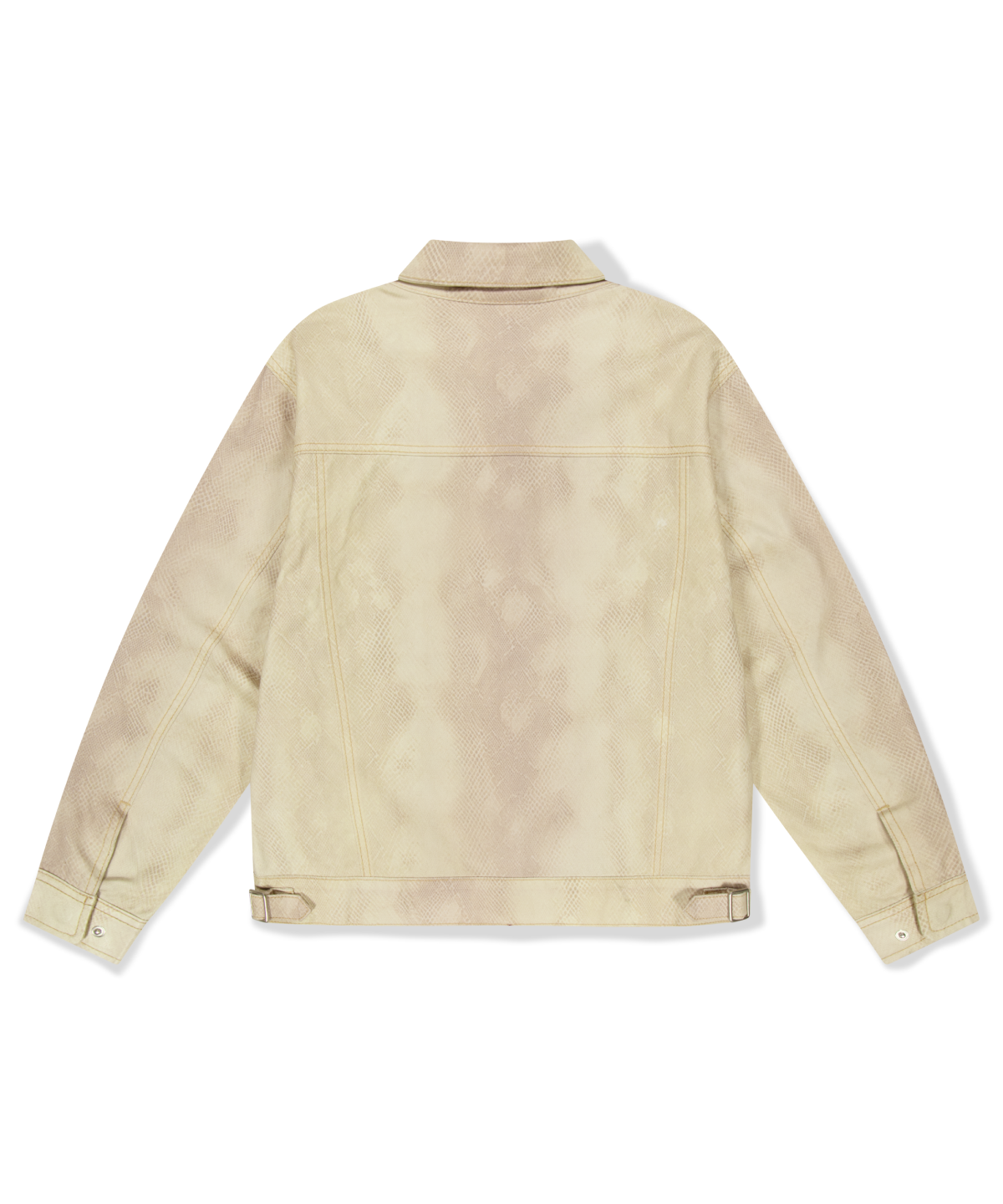 위캔더스(WKNDRS) PYTHON-PRINT COATED JACKET (BEIGE)