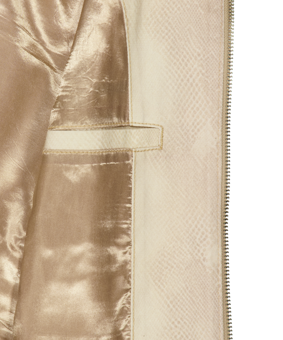 위캔더스(WKNDRS) PYTHON-PRINT COATED JACKET (BEIGE)