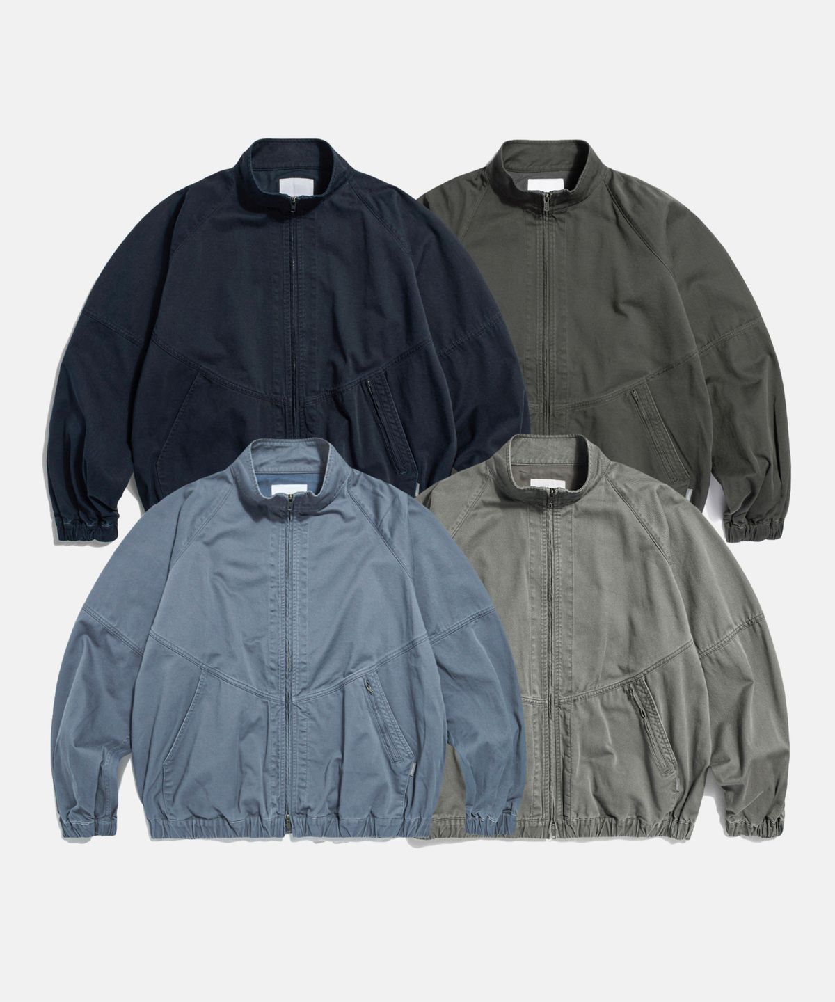 에스피오나지(ESPIONAGE) Washed Track Jacket Dark Grey