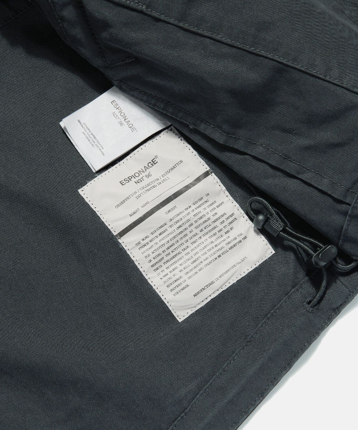 에스피오나지(ESPIONAGE) M50 Short Hooded Mil Parka Black