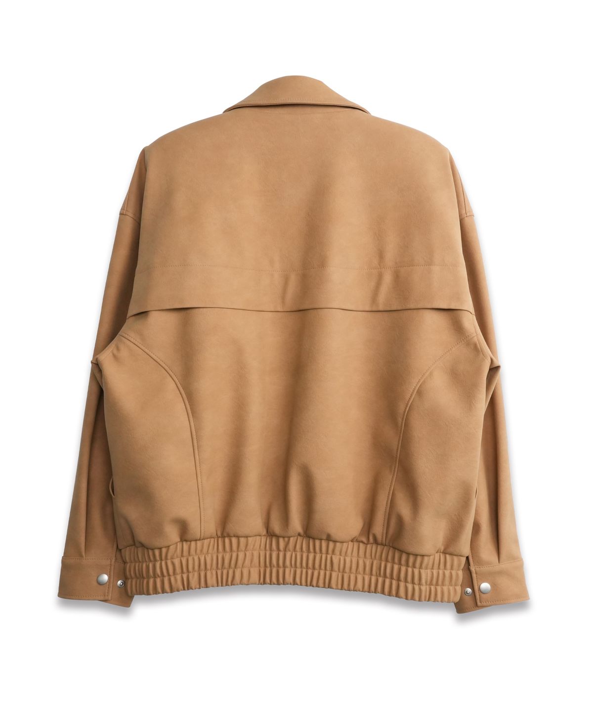 도프셉(DOFFSEPT) Vegan Leather Overfit Blouson Jacket in Camel