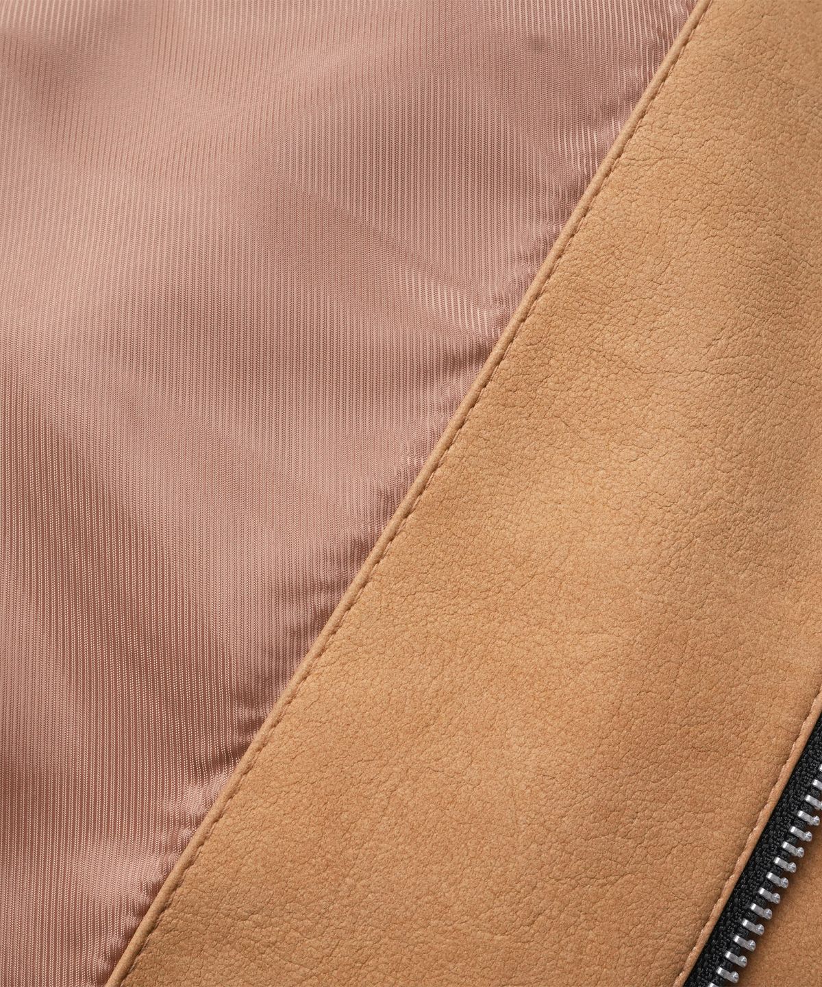도프셉(DOFFSEPT) Vegan Leather Overfit Blouson Jacket in Camel