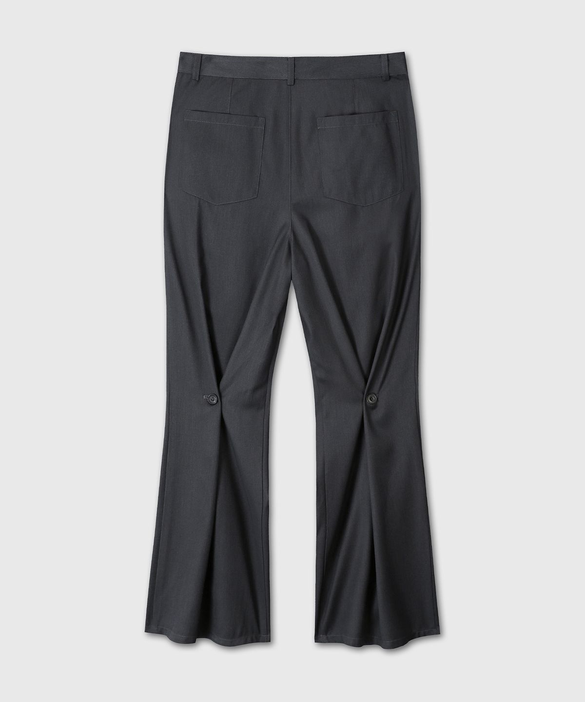 다이브인(DIVEIN) BUTTON PLEATED TROUSERS (CHARCOAL)