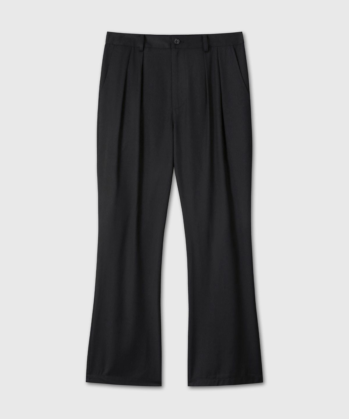 다이브인(DIVEIN) BUTTON PLEATED TROUSERS (BLACK)