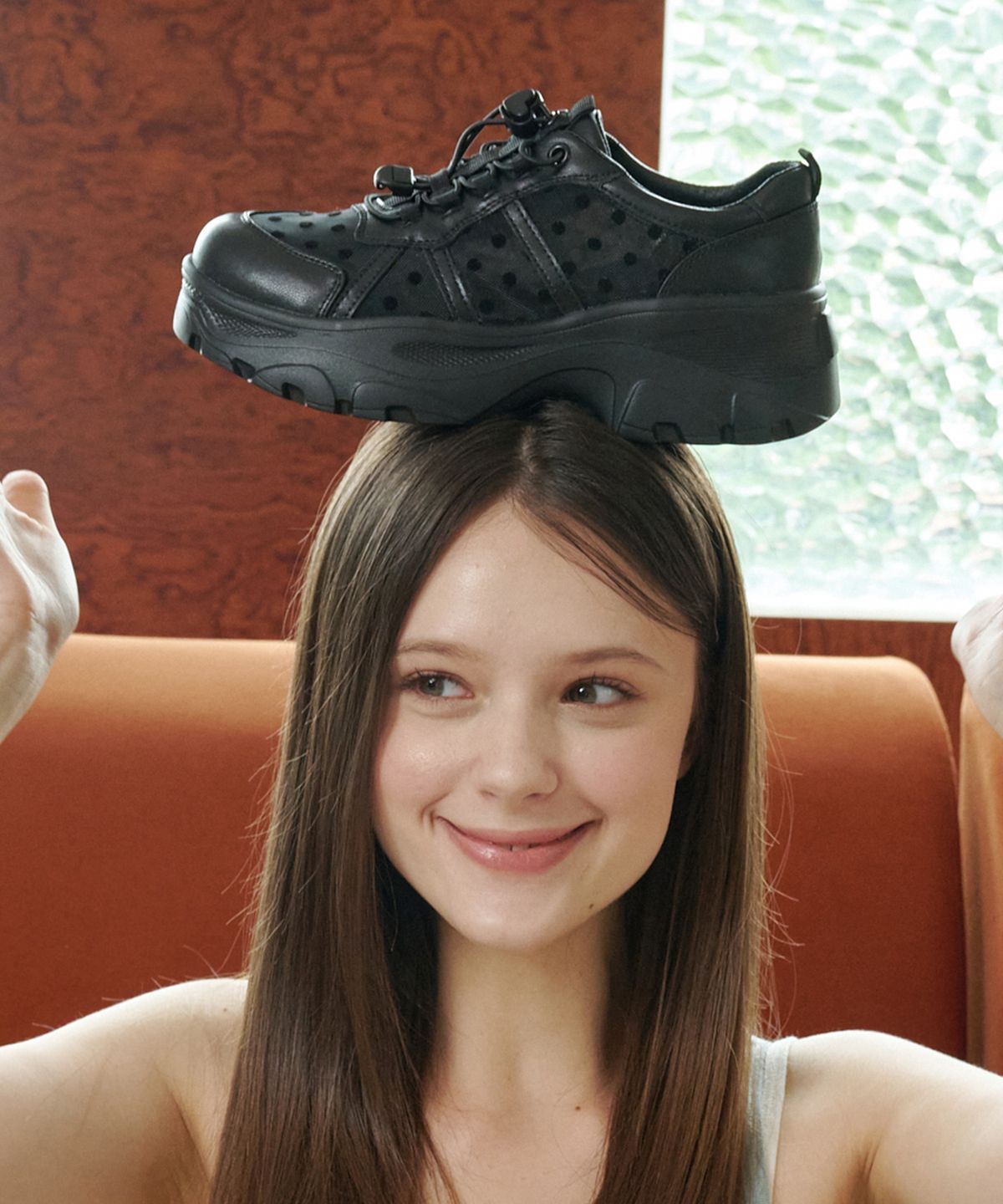 엘리자베스 스튜어트(ELIZABETH STUART) [도트메쉬추가] 플랫폼 키높이 스니커즈 EBAL167108+65330