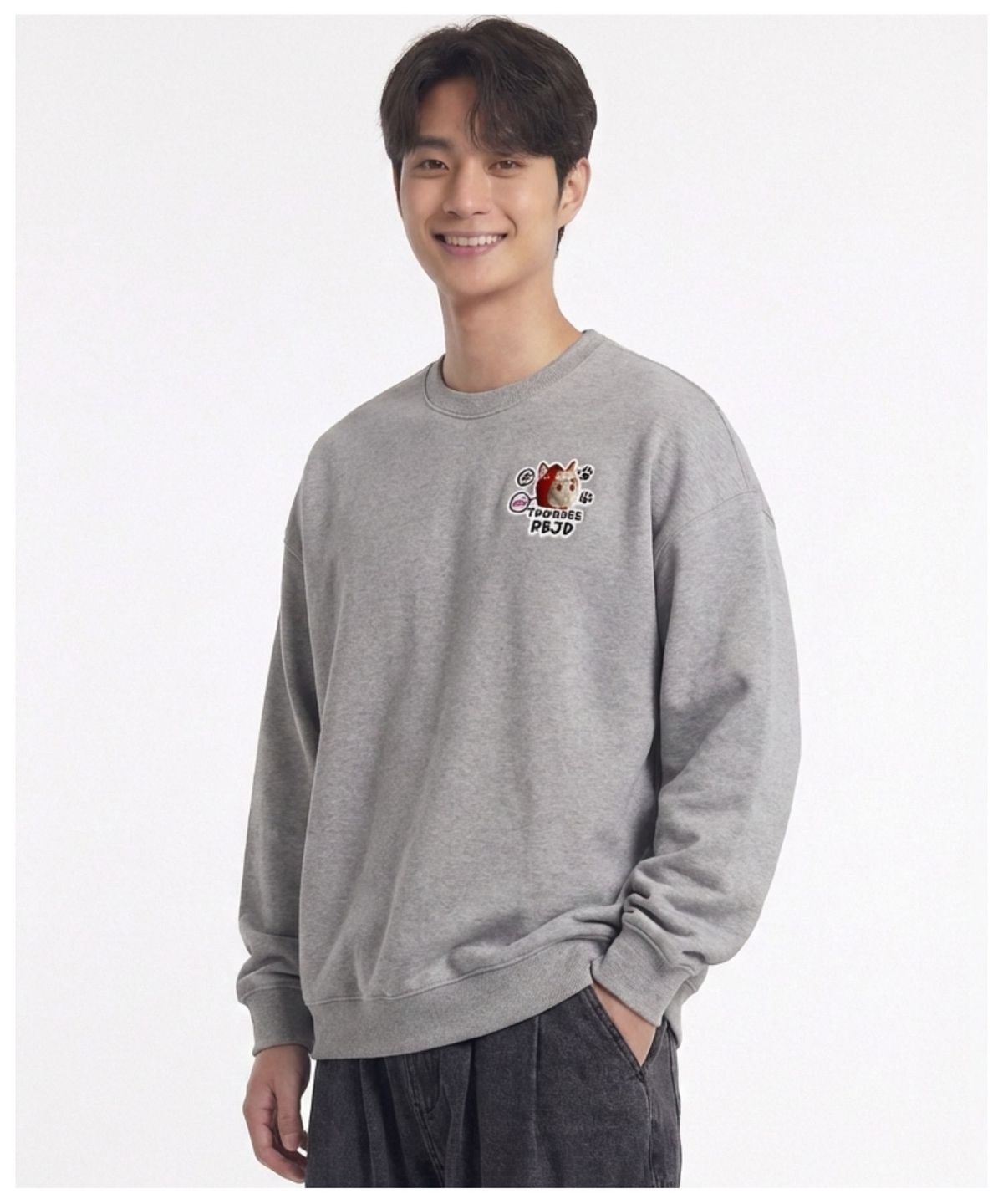 더블제이디(DOUBLE JD) 렛츠고캣 맨투맨