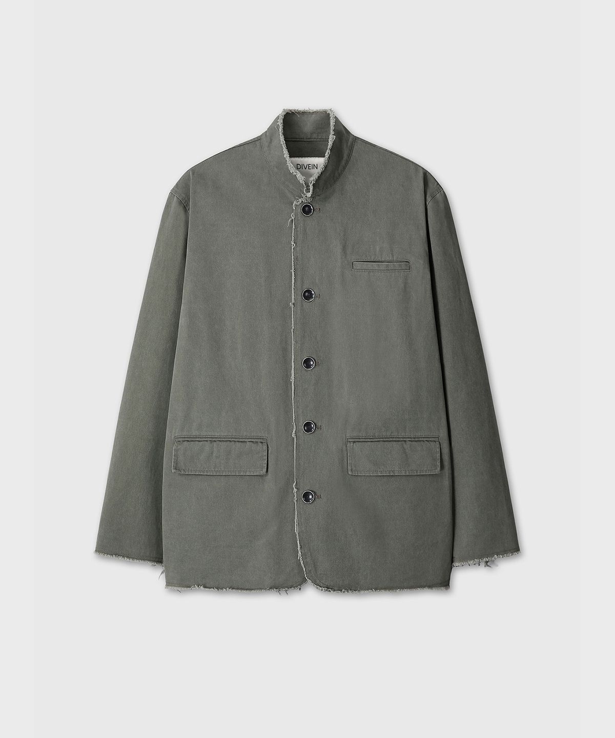 다이브인(DIVEIN) CUT OFF TAILORED JACKET (KHAKI)