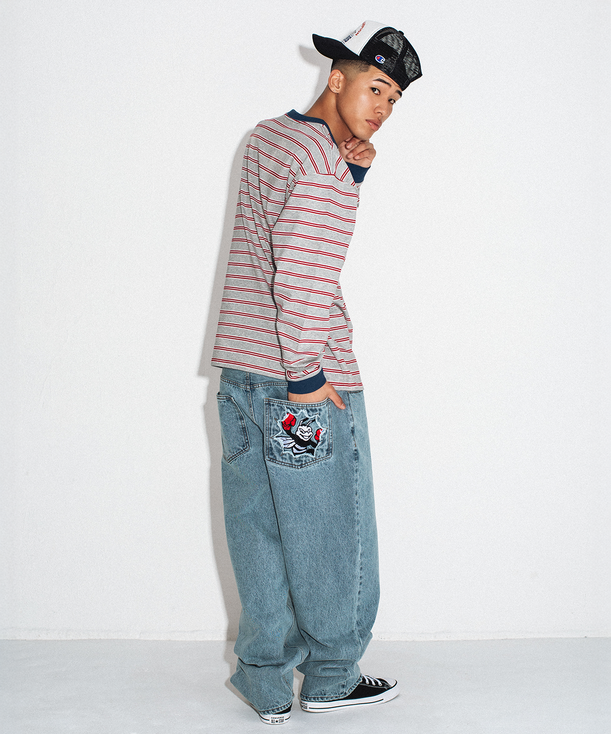 위캔더스(WKNDRS) CHAMPION DENIM PANTS (I.DENIM)