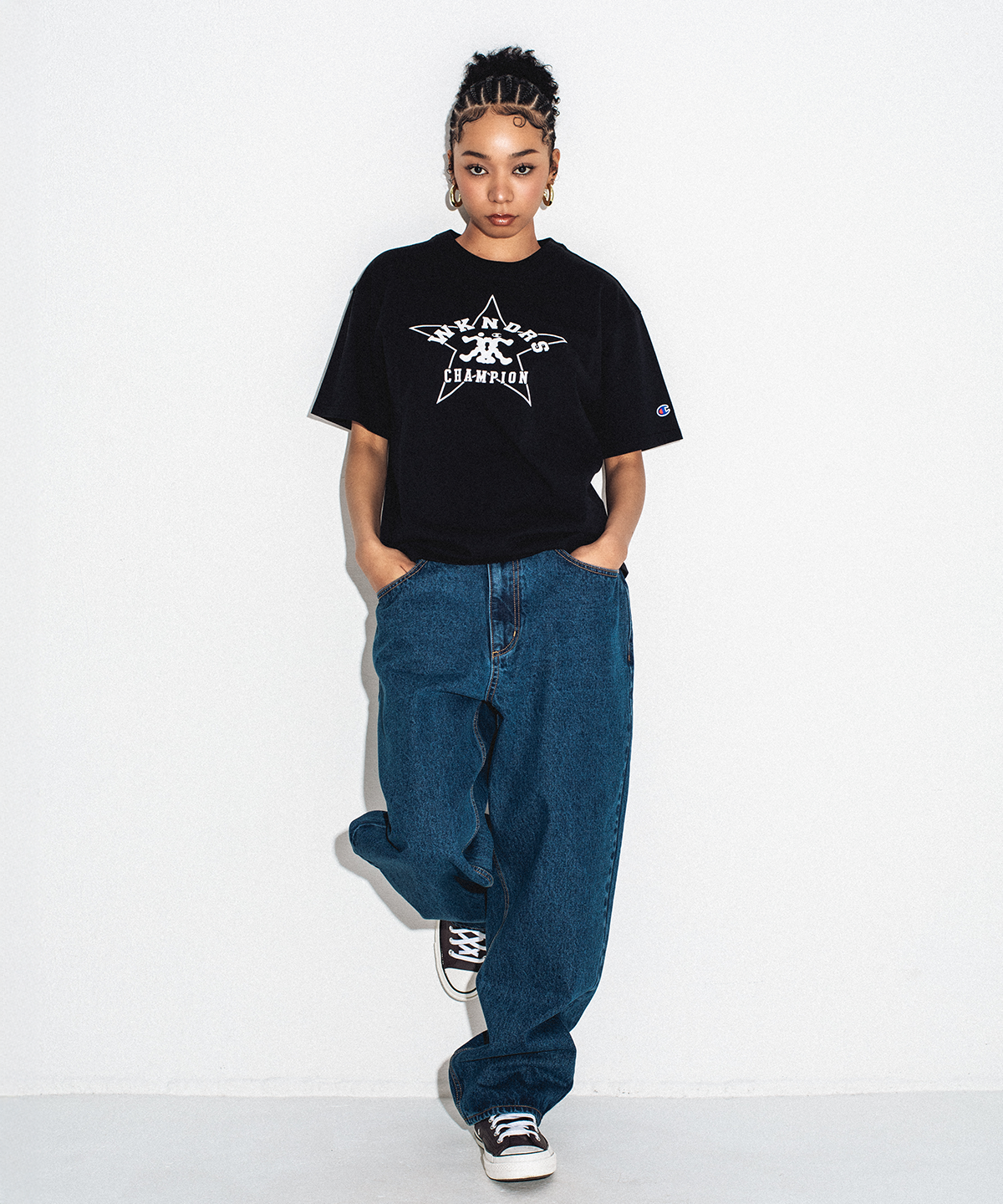 위캔더스(WKNDRS) CHAMPION DENIM PANTS (DENIM)