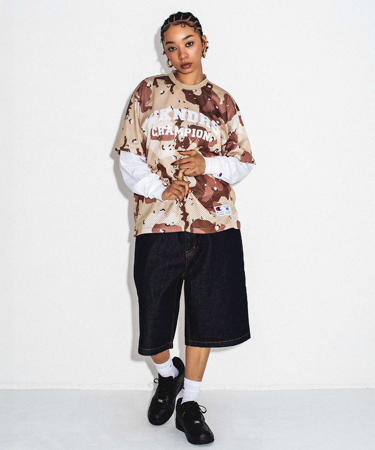 위캔더스(WKNDRS) CHAMPION MESH JERSEY (D.CAMO)
