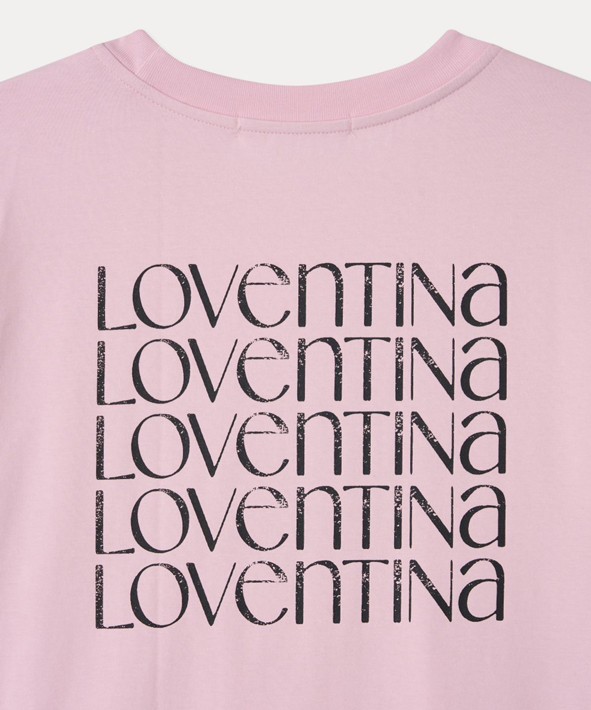 러벤티나(LOVENTINA) 멀티 프린팅 티_핑크
