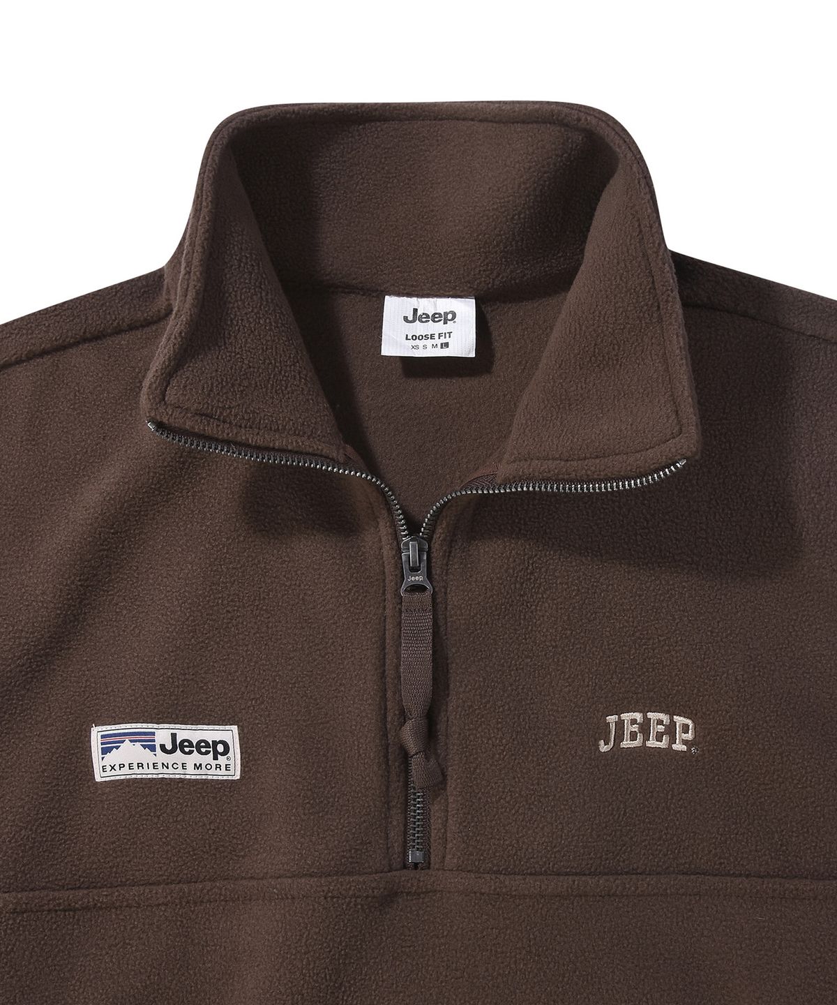 지프(JEEP) 에센셜 스몰로고 하프집업 플리스 (JR5TSF192BR)