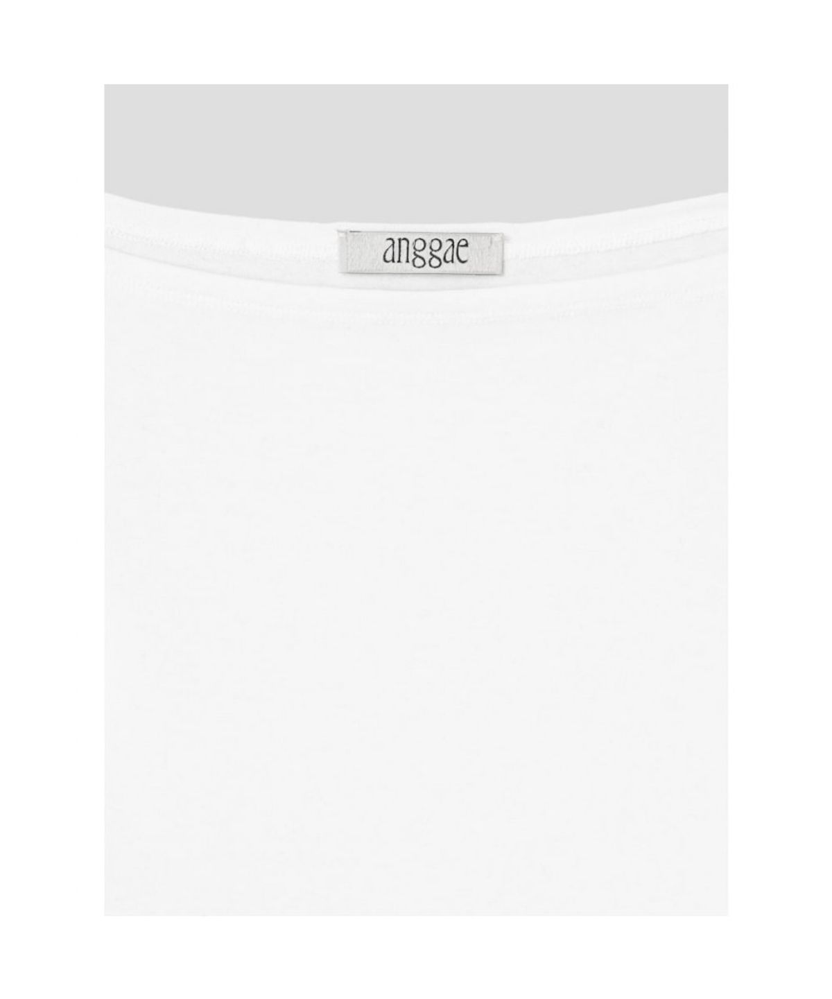 앙개(ANGGAE) Asymmetrical Drape  TShirt  White