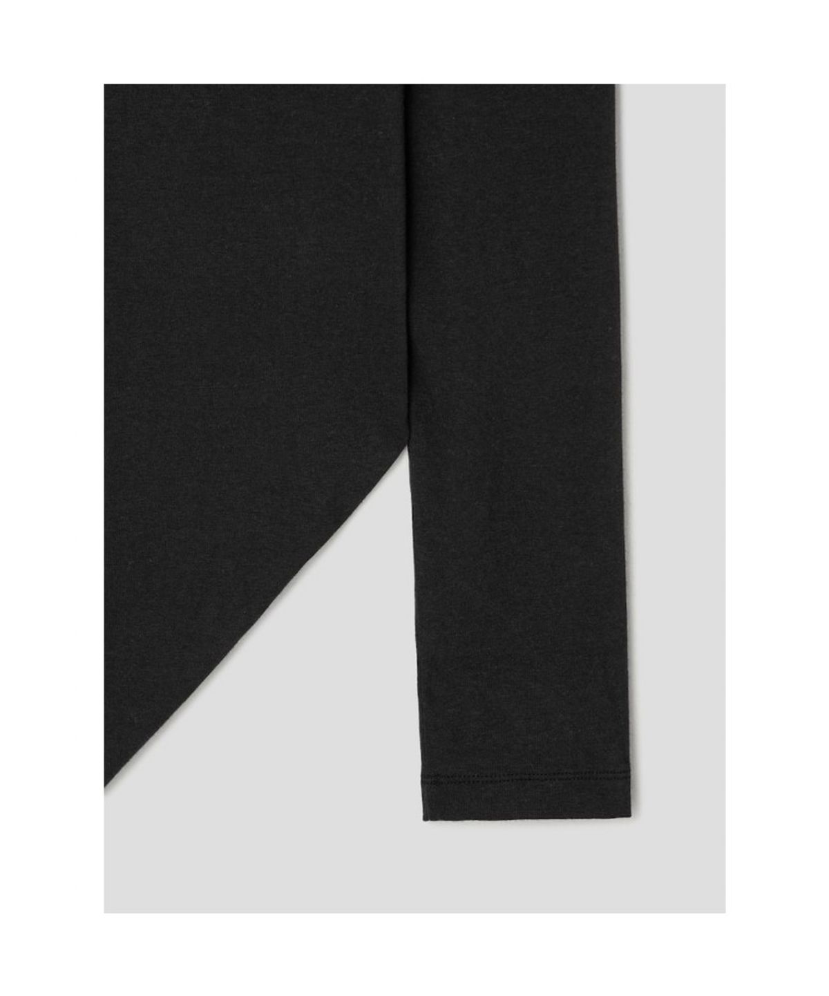 앙개(ANGGAE) Asymmetrical Drape  TShirt  Black
