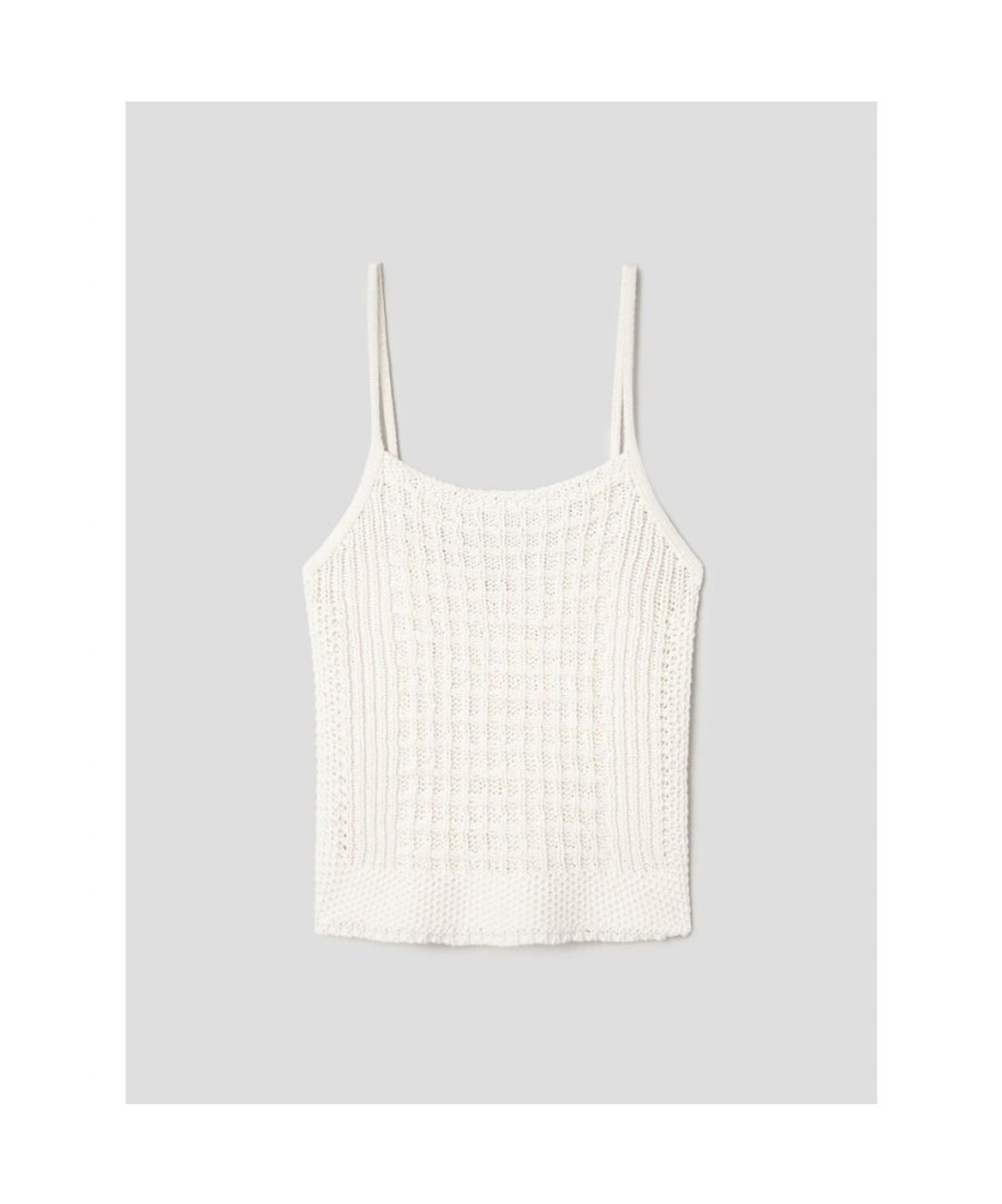 앙개(ANGGAE) Waffle Bustier Top   Ivory