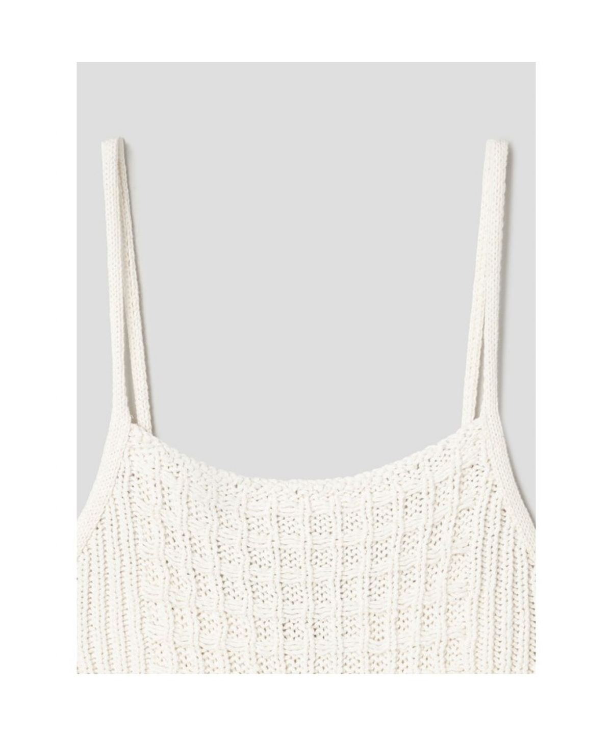앙개(ANGGAE) Waffle Bustier Top   Ivory
