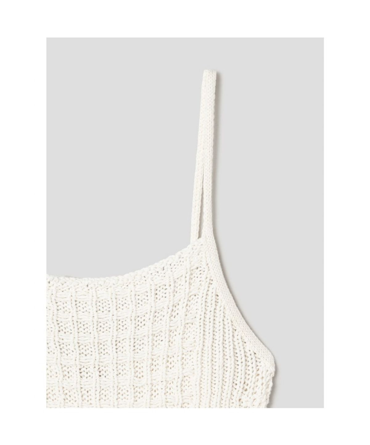 앙개(ANGGAE) Waffle Bustier Top   Ivory