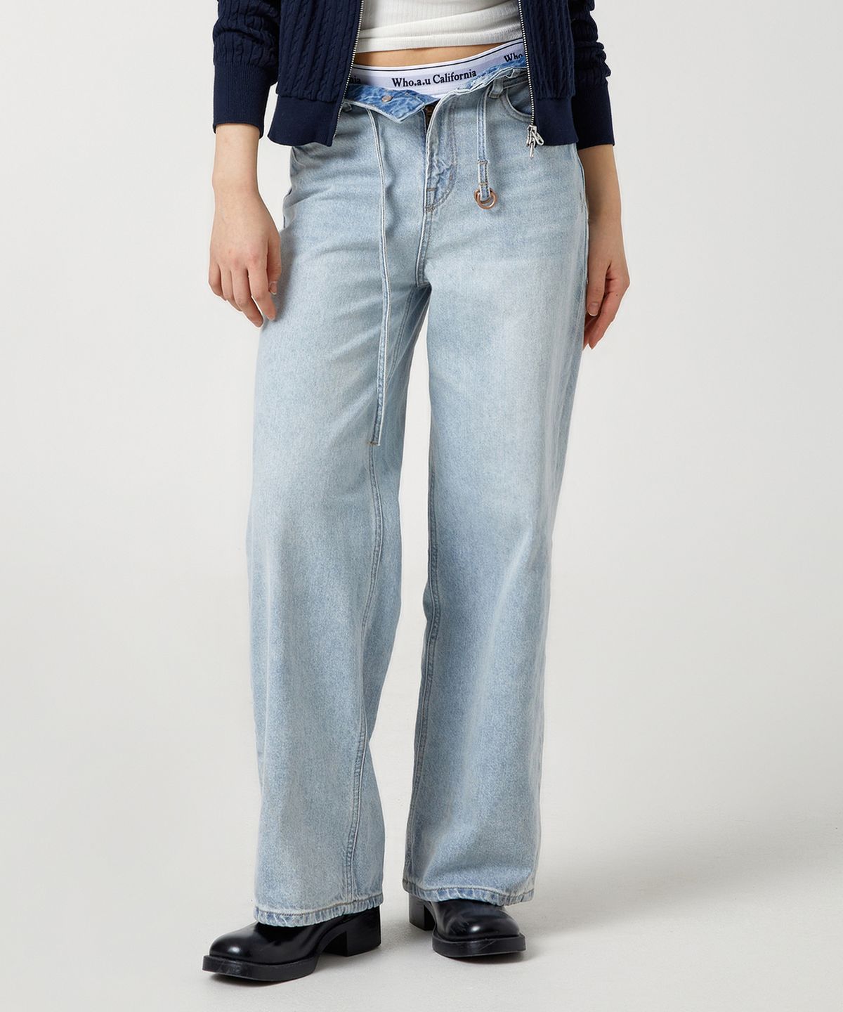 후아유(WHO.A.U) Vintage Washing Wide Denim(F) / WHTJG2313F