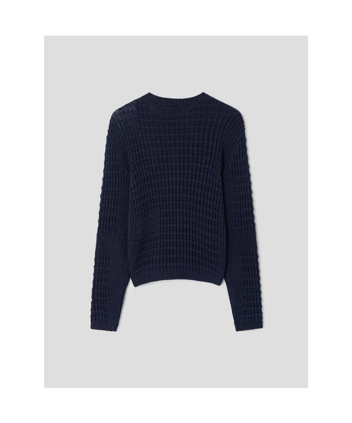 앙개(ANGGAE) Waffle Cardigan  Navy