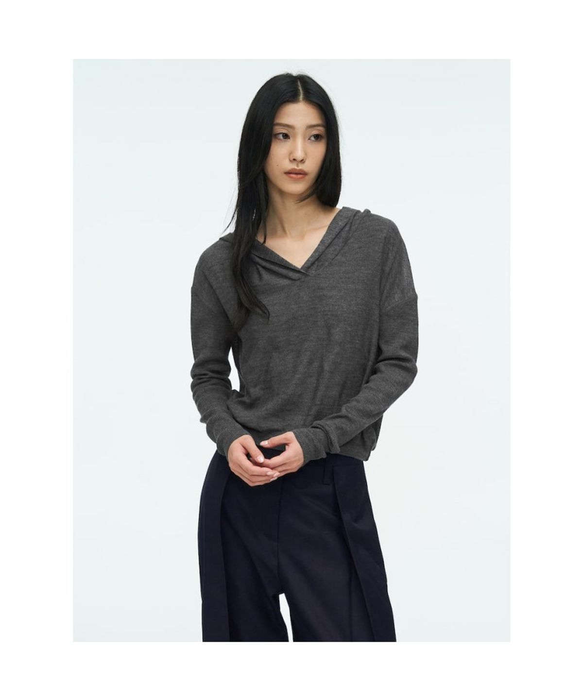 앙개(ANGGAE) Hoodie Pullover   Grey