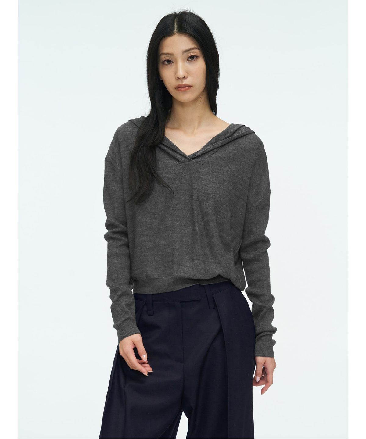 앙개(ANGGAE) Hoodie Pullover   Grey