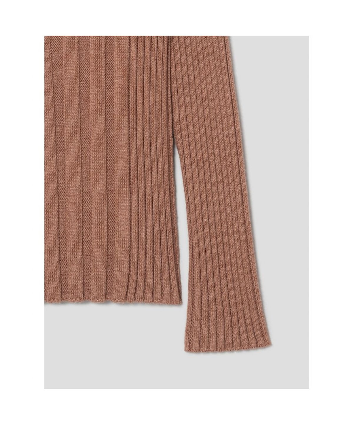 앙개(ANGGAE) Tube Neck Rib Pullover  Brown