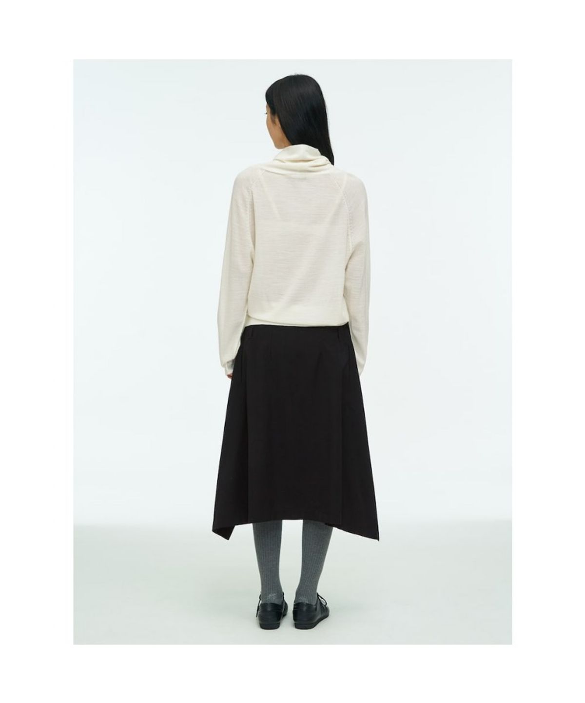 앙개(ANGGAE) Big Cowl Tie Pullover  Ivory