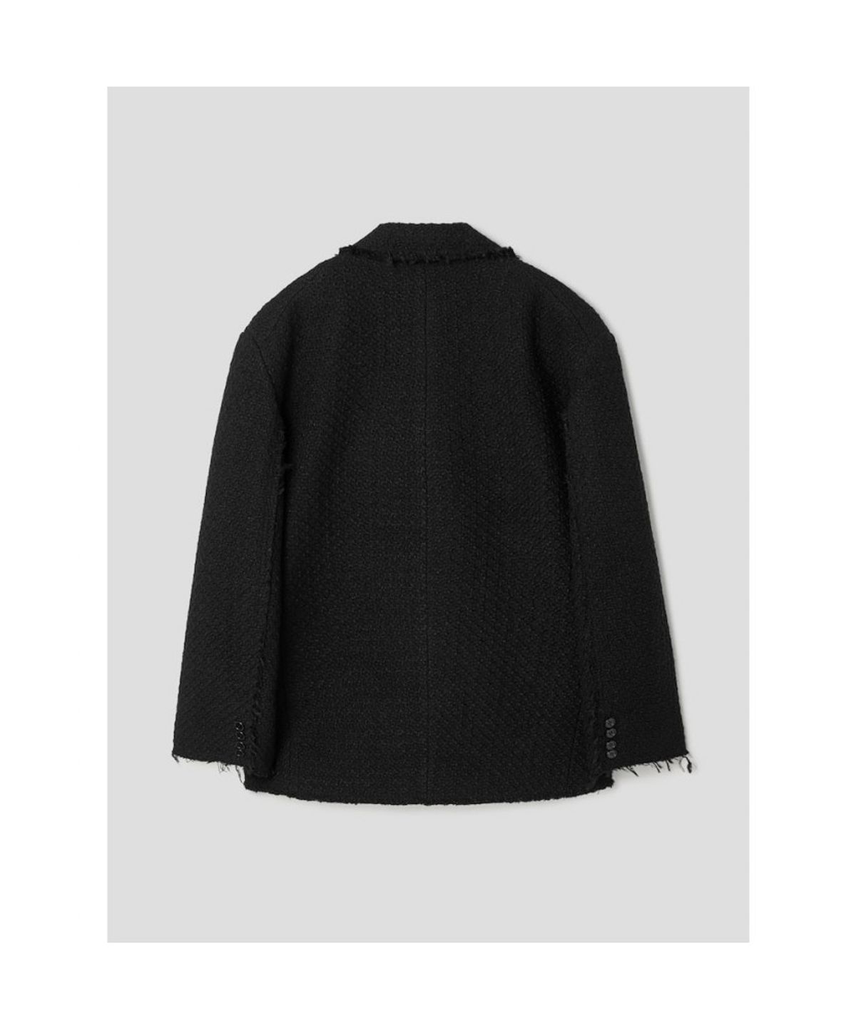 앙개(ANGGAE) Oversized Tweed Jacket  Black