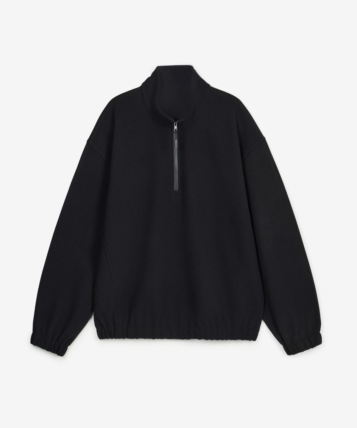 티엔지티(TNGT) Oversized Fleece Quarter Zip-up Sweatshirt (Black) TNTS6E103BK
