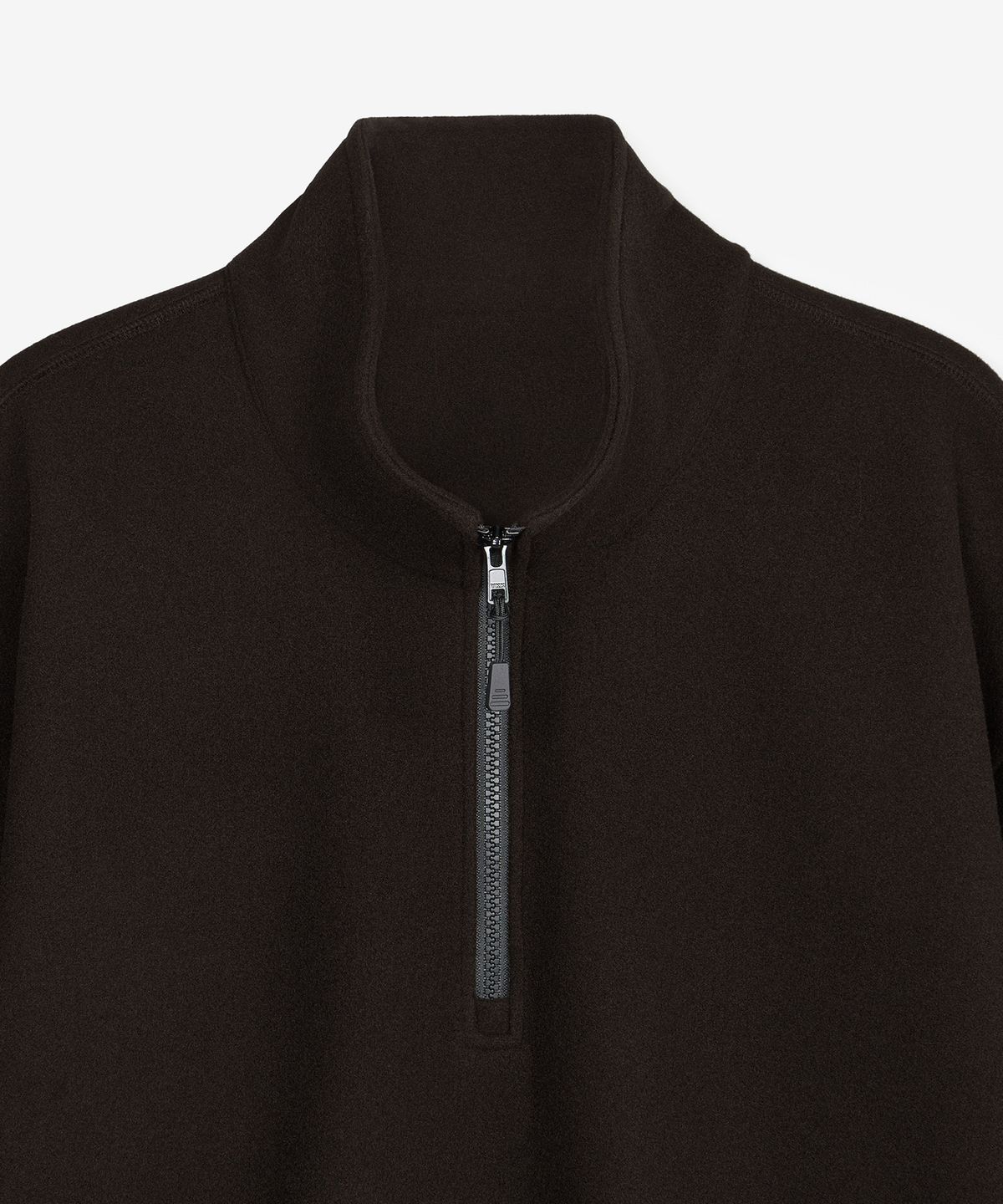 티엔지티 우먼(TNGT WOMAN) W Oversized Fleece Quarter Zip-up Sweatshirt (Brown) TNTS6E103W2