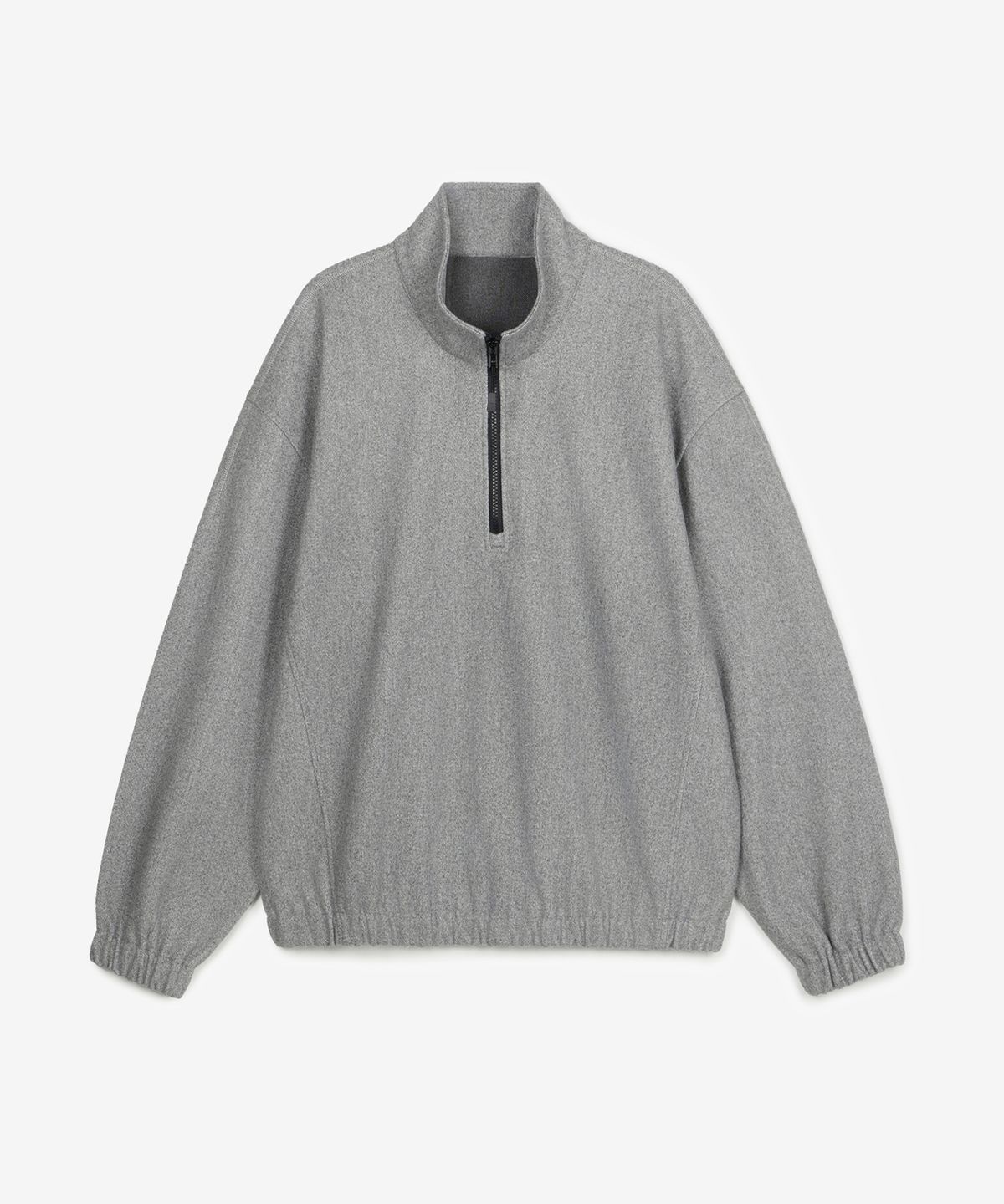 티엔지티 우먼(TNGT WOMAN) W Oversized Fleece Quarter Zip-up Sweatshirt (Grey) TNTS6E103G2
