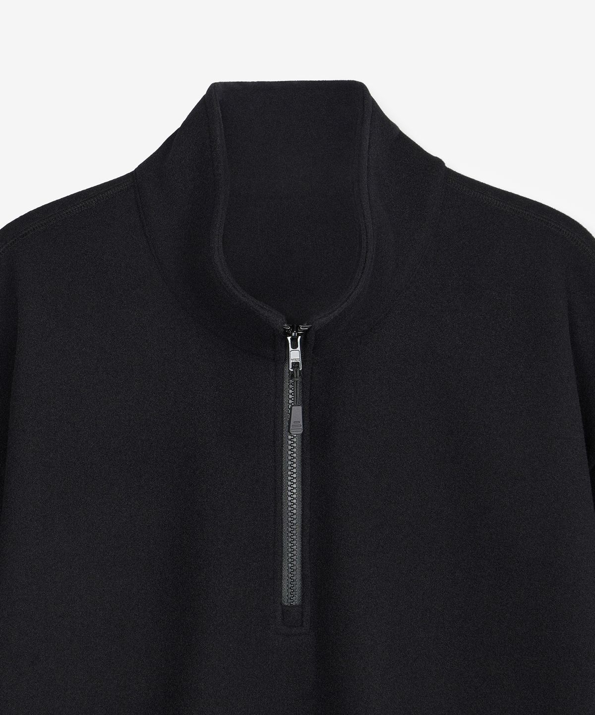 티엔지티 우먼(TNGT WOMAN) W Oversized Fleece Quarter Zip-up Sweatshirt (Black) TNTS6E103BK