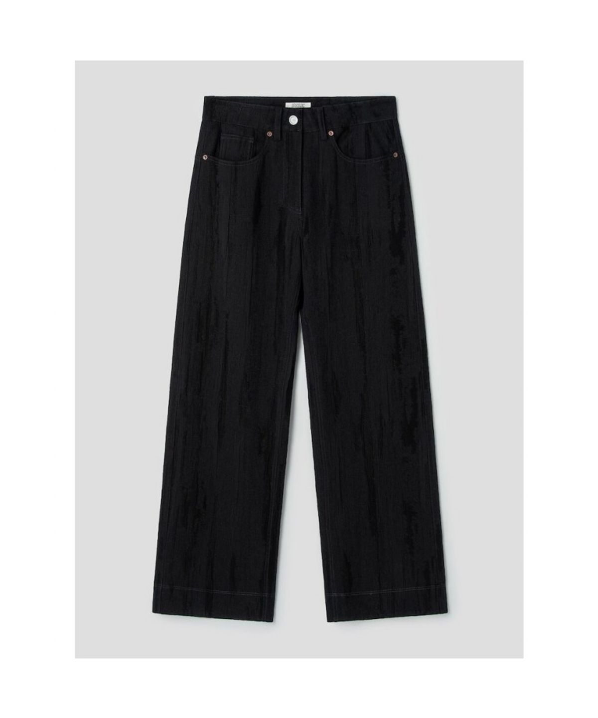 앙개(ANGGAE) Jacquard Wide Pants  Black